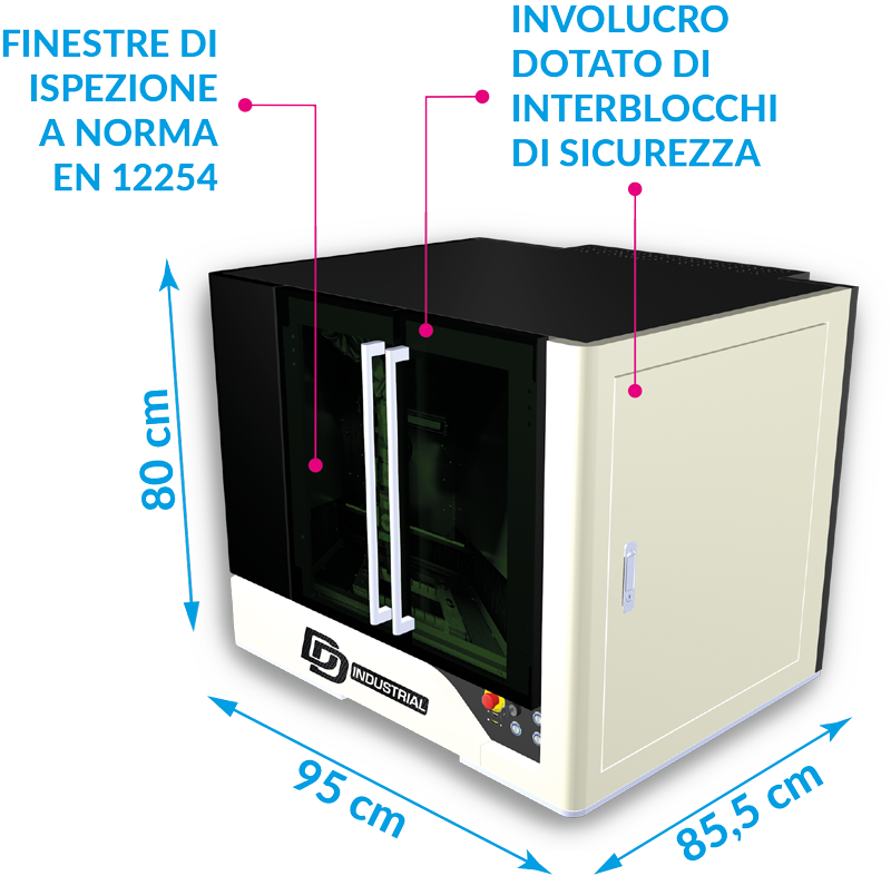 Panoramica Macchina taglio laser metallo compatta